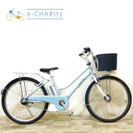 【期間限定★3000円OFFクーポン配布】【中古】【大坂・兵庫・京都限定】 電動自転車 ママチャリ ブリヂストン デリーシェ ブルー 26インチ KV071 神戸 電動アシスト自転車