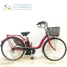 【中古】 電動自転車 ママチャリ ヤマハ PAS ナチュラ XL DX レッド 26インチ KF024 電動アシスト自転車 【神戸在庫】
