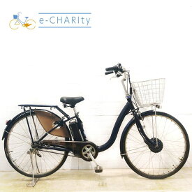 【P10倍★スーパーセール限定】【中古】 電動自転車 ママチャリ ブリヂストン フロンティア DX ネイビー 26インチ YA033 電動アシスト自転車 【横浜在庫】