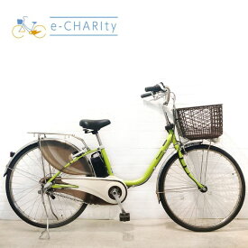 【期間限定★3000円OFFクーポン配布】【中古】【東京・神奈川・埼玉・千葉限定】 電動自転車 ママチャリ パナソニック ビビ DX グリーン 26インチ YU011 横浜 電動アシスト自転車