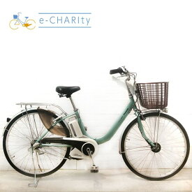 【中古】 電動自転車 ママチャリ パナソニック ビビ ライト U グリーン 26インチ YW014 電動アシスト自転車 【横浜在庫】