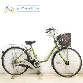 【P10倍★マラソン限定】【中古】 電動自転車 ママチャリ パナソニック ビビ EX グリーン 26インチ YX021 電動アシスト自転車 【横浜在庫】