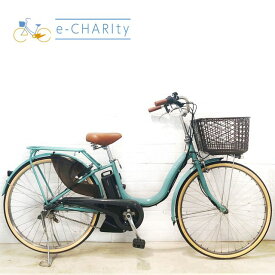 【P10倍★マラソン限定】【中古】 電動自転車 ママチャリ ヤマハ PAS ナチュラ L DX グリーン 26インチ YX030 電動アシスト自転車 【横浜在庫】