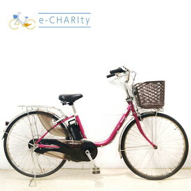 【P10倍★マラソン限定】【中古】 電動自転車 ママチャリ パナソニック ビビ EX ピンク 26インチ YX089 電動アシスト自転車 【横浜在庫】