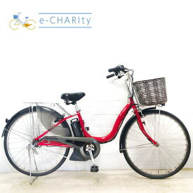 【中古】 電動自転車 ママチャリ ヤマハ PAS ナチュラ M レッド 26インチ YB051 電動アシスト自転車 【横浜在庫】