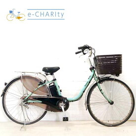 【中古】 電動自転車 ママチャリ パナソニック ビビ DX グリーン 26インチ YB091 電動アシスト自転車 【横浜在庫】