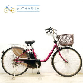 【中古】 電動自転車 ママチャリ パナソニック ビビ EX ローズピンク 26インチ YC006 電動アシスト自転車 【横浜在庫】