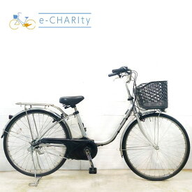 【中古】 電動自転車 ママチャリ パナソニック ビビ TX シルバー 26インチ YD017 電動アシスト自転車 【横浜在庫】