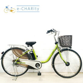【中古】 電動自転車 ママチャリ 訳あり パナソニック ビビ DX グリーン 26インチ YD094 電動アシスト自転車 【横浜在庫】