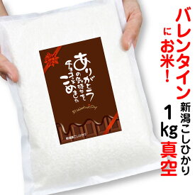 バレンタインデー 米 お米 新潟産 コシヒカリ 1kg 真空パック プチギフト プレゼント ギャレンタイン
