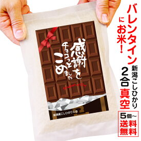 バレンタインデー 米 【5個から承ります】 お米 新潟産 コシヒカリ 2合 真空パック プチギフト プレゼント バレンタイン ギャレンタイン