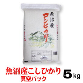新米 令和7年産 魚沼産コシヒカリ お米 【真空パック】 5kg お米 内祝 お礼 のし 熨斗 メッセージカード
