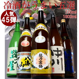 日本酒 飲み比べセット 越乃寒梅&八海山入り 第45弾 1800ml 720ml 5本セット 越乃寒梅 八海山 越乃中川 妙高旨口 幾久屋 プレゼント 越後銘門酒会限定