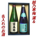 父の日 日本酒 名入れ プレゼント ギフト 越乃寒梅 灑(さい) 純米吟醸 &名入れお酒 セット720ml×2本 日本酒 お酒 ギフト プレゼント 贈答 贈り物 おすすめ 新潟 日本酒 父の日 お酒 名入れ 名前入り
