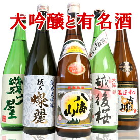 日本酒 飲み比べセット 越後桜大吟醸、八海山、幾久屋、加賀の井純米大吟醸、吉乃川厳選辛口 720ml 5本セット