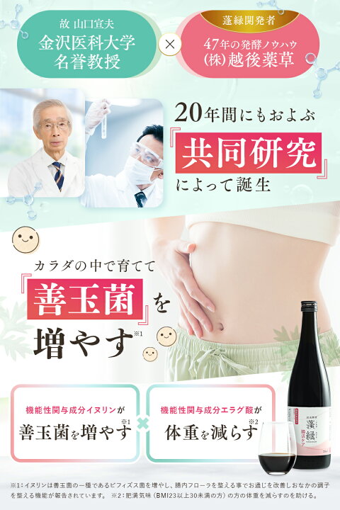 楽天市場】越後薬草蓬緑 腸活ケア 腸活ドリンク 酵素ドリンク イヌリン  