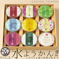 【水羊羹】新潟 水ようかん こびりさん家の手作りおやつ 78g×9個入 こしあん×2 小倉×1 抹茶×1 紅はる…