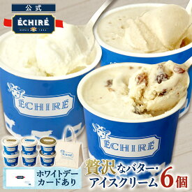 【今だけオリジナルスプーン付】 エシレ公式 グラスギフトセット 6個入り 保冷バッグ付き（ECHIRE アイスクリームギフト EG-6) エシレ発酵バター使用 プレゼント スイーツ ホワイトデー 最強翌日配送