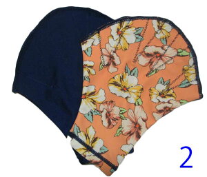 アクアグローブ 水圧調節・指先が使える フラワー 柄 無地部分ネイビー アクアミット 水かき カエルの手 水泳 練習用 水中ウォーキング エクササイズ 水泳用手袋 柄 ソフトミット 男性用 女