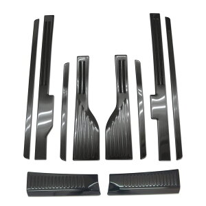 ハスラー MR52S/MR92S スカッフプレート&ラゲッジスカッフ 2点セット 選べる2色 シルバーヘアライン/ブラックヘアライン フレアクロスオーバー MS52S/MS92S パーツ カスタム アクセサリー ドレス