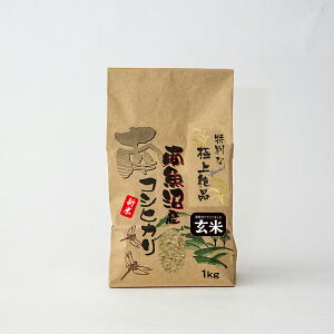 新米【特別な極上絶品】南魚沼産コシヒカリ 玄米1kg(クラフト袋)令和7年産 特A地区の贅沢な栽培で手間の掛かる中山間地米/新潟県南魚沼産コシヒカリ 旧しおざわ西山地区のお米/送