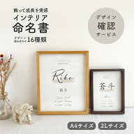 [ランキング1位!] 送料無料 フレーム付き【漢字＆英語デザイン選べる24種類】水彩 インテリア 命名書 小…