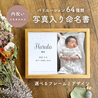 送料無料 写真入り 命名書 名入れ 名前 入り 写真立て ベビー フォト フレーム 赤ちゃん 誕生 記念 写真 …