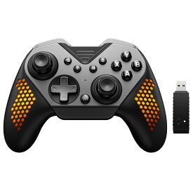 【在庫一掃セール5,998円→4,798円】NYXI PC コントローラー 無線/有線接続 ホール効果スティック1000Hz 交換可能なDパッド/ボタン/左スティック TURBO連射 振動調整 800mAhバッテリー RGBライト PC/Switch/Android/iOSに対応 ブラック
