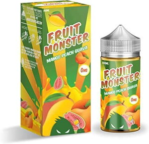 Fruit monster�m�t���[�c�����X�^�[�n100ml USA Vape Liquid �x�C�v���L�b�h - Mango Peach Guava - �j�R�`���Ȃ�
