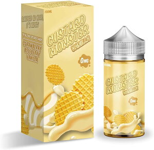 Custard Monster�m�J�X�^�[�h�����X�^�[�n100ml USA Vape Liquid �x�C�v���L�b�h - Vanilla �o�j��