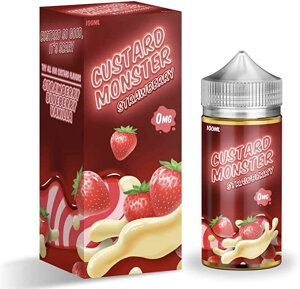 Custard Monster�m�J�X�^�[�h�����X�^�[�n100ml USA Vape Liquid �x�C�v���L�b�h - Strawberry �X�g���x���[