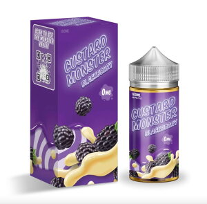 Custard Monster�m�J�X�^�[�h�����X�^�[�n100ml USA Vape Liquid �x�C�v���L�b�h - Blackberry �u���b�N�x���[