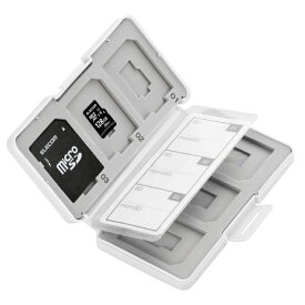 ELECOM エレコム メモリカードケース/インデックス台紙付き/SD6枚+microSD6枚収納/ホワイト(CMC-SDCPP12WH)