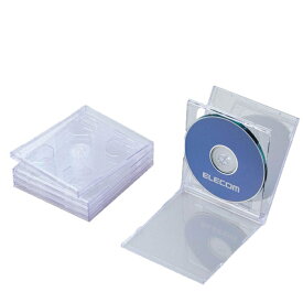 ELECOM エレコム エレコム DVD BD CDケース プラケース 標準タイプ 2枚収納 5枚パック クリア CCD-JSCNW5CR