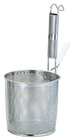 三宝産業 エコクリーンパイプ柄パンチング底平煮ざるS　UK18−8【AEK1803】