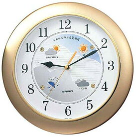 エンペックス (EMPEX) エンペックス気象計 壁掛け時計 ウェザーパル 天気予報機能付き 日本製 シャンパンゴールド BW-5048