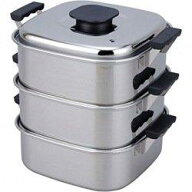 【在庫限即納】神子島製作所 PE18-0角型蒸器 3段27cm