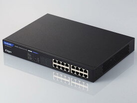 ELECOM エレコム ギガスイッチングハブ PoE 802.3at/af(高出力) 16ポート マグネット付き 電源内蔵 金属筺体 EHB-UG2C16-PL