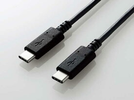 ELECOM エレコム USB2.0ケーブル/C-Cタイプ/認証品/PD対応/3A出力/1.0m/ブラック(U2C-CC10NBK2)