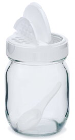 星硝 セラーメイト 保存 瓶 2Way ボトル 粉ふり 調味料入れ ガラス 容器 320ml スプーン付 日本製 228168