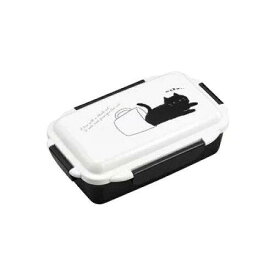 OSK 弁当箱 ランチボックス ブラックキャット 500ml [仕切付/4点ロック/盛付けがつぶれにくい/銀イオン] 日本製 食洗機対応 PCD-500