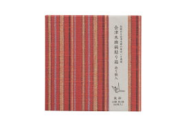 第一印刷 会津木綿柄貼り箱 折り紙入 朱砂＜日本製＞ (62-04122-025)