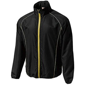 ウンドウ(Wundou) ウォームアップウインドブレーカージャケット　P－4800　黒x蛍黄（87）　サイズ：S