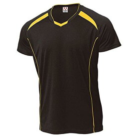 ウンドウ(Wundou) バレーボールシャツ　P－1610　黒xイエロー（88）　サイズ：M