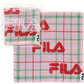 FILA(フィラ) フィラ ロゴチェック タオルハンカチ パープル 49-1070050