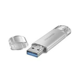 IODATA アイオーデータ USB-A＆USB-C 搭載USBメモリー(USB 3.2 Gen 1)128GB シルバー(U3C-STD128G/S)