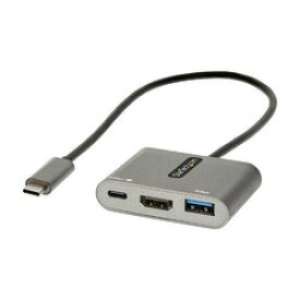 スターテック(STARTECH.COM) StarTech.com USB Type-Cマルチ変換アダプター/USB-Cマルチハブ/USB-C - 4K HDMIビデオ/100W PDパススルー/USB 3.0 5Gbpsハブ(1x Type-C + 1x Type-A)/タイプCトラベルドック/携帯用ドッキングステーション CDP2HDUACP2