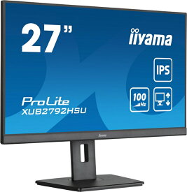 【在庫限即納】IIYAMA イイヤマ 液晶ディスプレイ 27型/1920×1080/HDMI、DisplayPort/ブラック/スピーカー:あり/IPS方式パネル/昇降/回転(XUB2792HSU-B6)