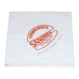 水野産業 バーガー袋（500枚入）赤　199490【XBC2402】