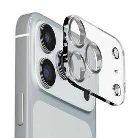 ピージーエー(PGA) PGA PG-25DCLG03SV iPhone 17 Pro Max用 カメラフルプロテクター [クリア/メタルシルバー](PG-25DCLG03SV)